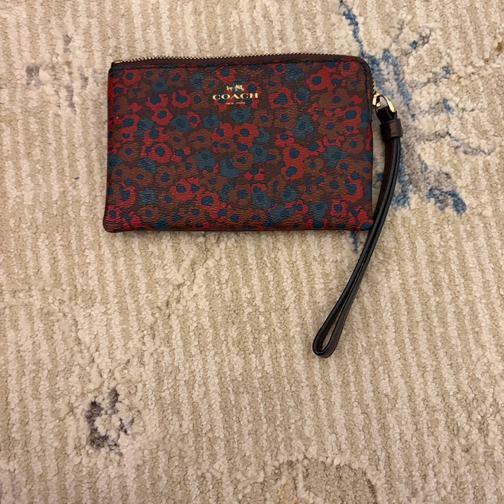 Coach Multicolor Floral Wristlet